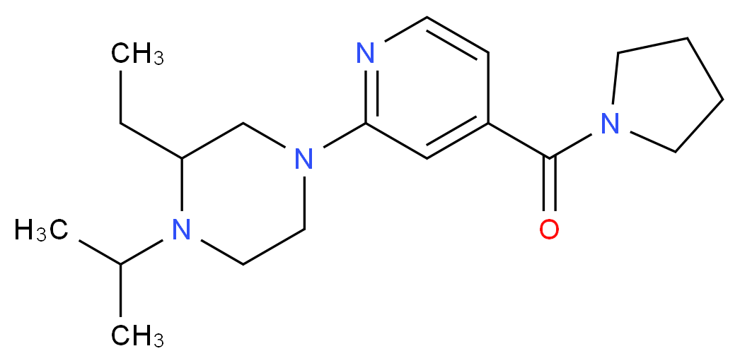 2-ethyl-1-isopropyl-4-[4-(1-pyrrolidinylcarbonyl)-2-pyridinyl]piperazine_Molecular_structure_CAS_)