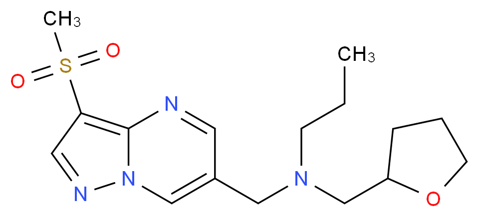 N-{[3-(methylsulfonyl)pyrazolo[1,5-a]pyrimidin-6-yl]methyl}-N-(tetrahydrofuran-2-ylmethyl)propan-1-amine_Molecular_structure_CAS_)