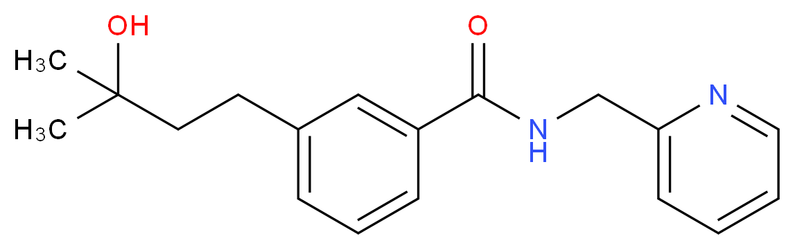3-(3-hydroxy-3-methylbutyl)-N-(2-pyridinylmethyl)benzamide_Molecular_structure_CAS_)