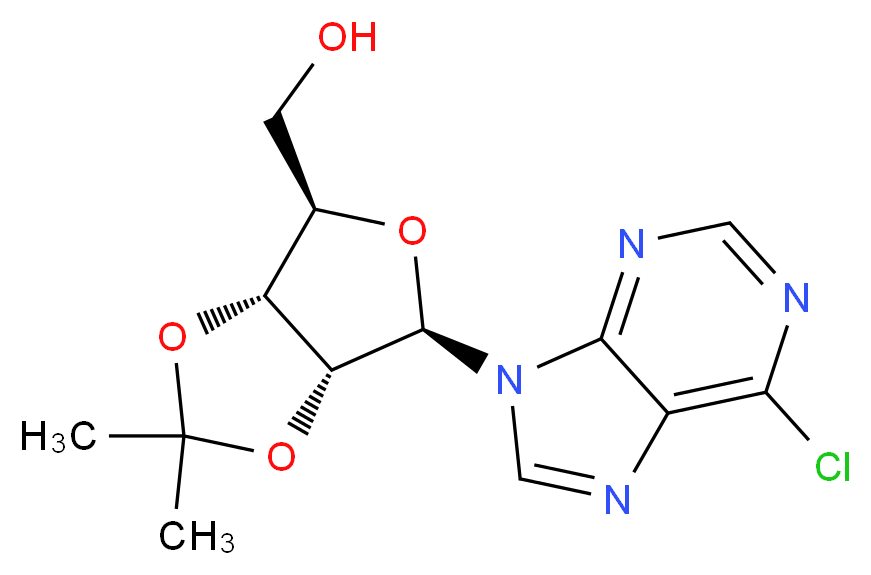 6-Chloro-9-[2,3-O-(1-methylethylidene)-beta-D-ribofuranosyl]-9H-Purine_Molecular_structure_CAS_39824-26-5)