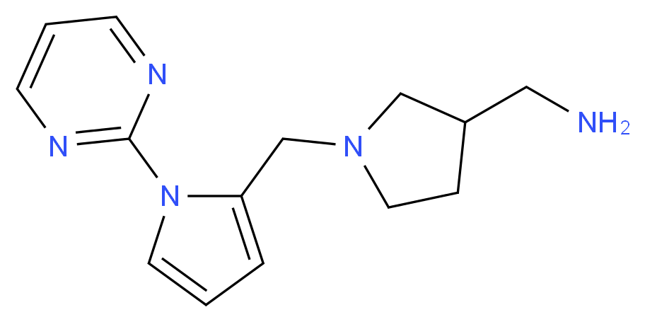({1-[(1-pyrimidin-2-yl-1H-pyrrol-2-yl)methyl]pyrrolidin-3-yl}methyl)amine_Molecular_structure_CAS_)