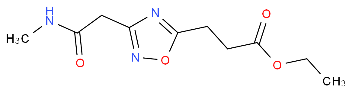 ethyl 3-{3-[(methylcarbamoyl)methyl]-1,2,4-oxadiazol-5-yl}propanoate_Molecular_structure_CAS_)