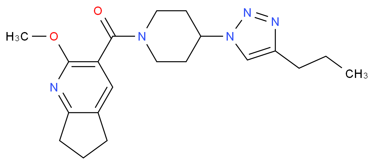 2-methoxy-3-{[4-(4-propyl-1H-1,2,3-triazol-1-yl)piperidin-1-yl]carbonyl}-6,7-dihydro-5H-cyclopenta[b]pyridine_Molecular_structure_CAS_)