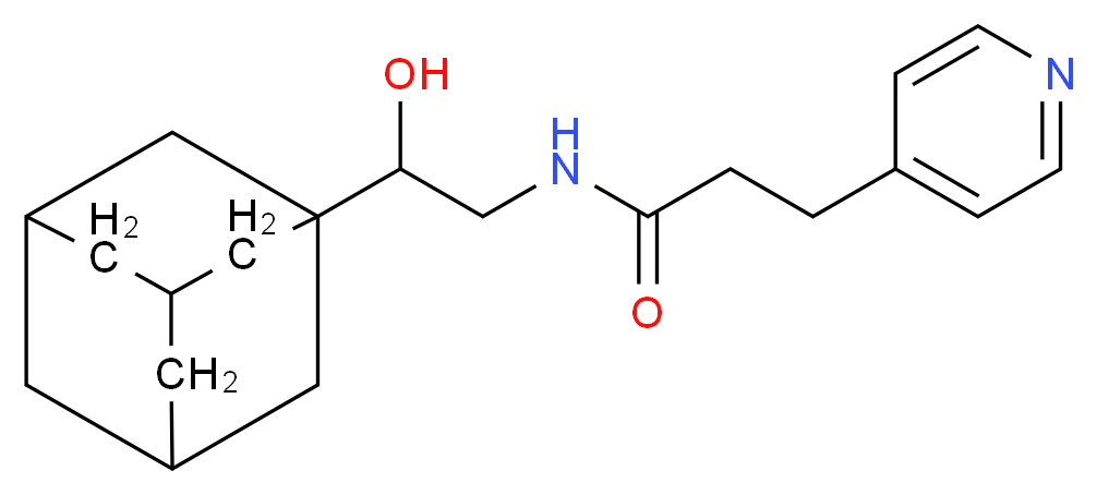 N-[2-(1-adamantyl)-2-hydroxyethyl]-3-pyridin-4-ylpropanamide_Molecular_structure_CAS_)