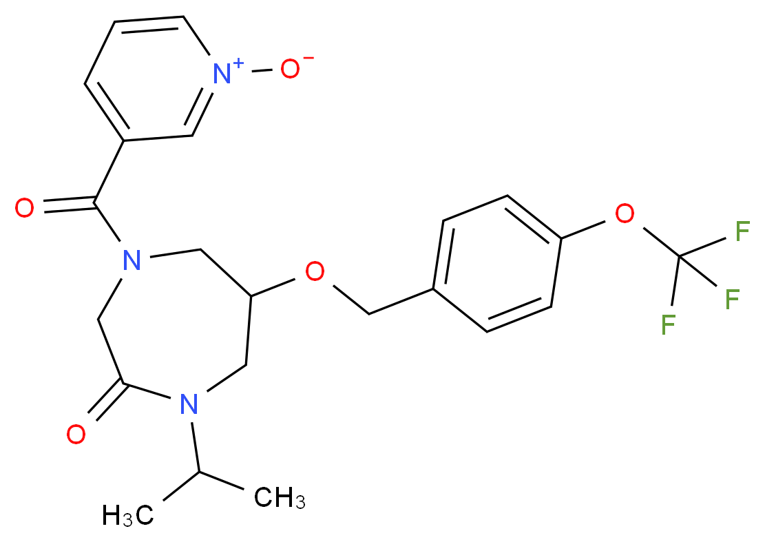 1-isopropyl-4-[(1-oxido-3-pyridinyl)carbonyl]-6-{[4-(trifluoromethoxy)benzyl]oxy}-1,4-diazepan-2-one_Molecular_structure_CAS_)