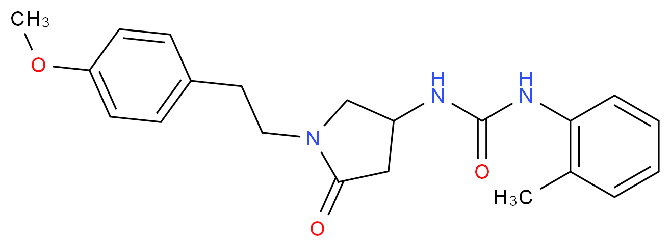 N-{1-[2-(4-methoxyphenyl)ethyl]-5-oxo-3-pyrrolidinyl}-N'-(2-methylphenyl)urea_Molecular_structure_CAS_)