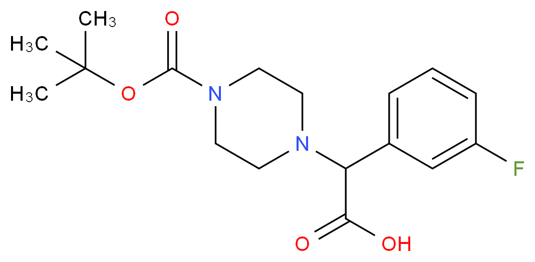 2-(4-Boc-piperazino)-2-(3-fluorophenyl)acetic acid_Molecular_structure_CAS_)