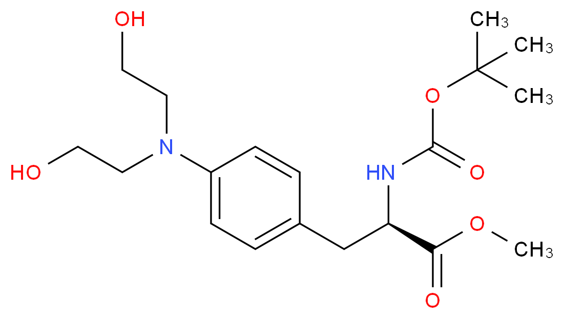 N-Boc-4-[bis(2-hydroxyethyl)amino]-L-phenylalanine Methyl Ester_Molecular_structure_CAS_1217651-06-3)