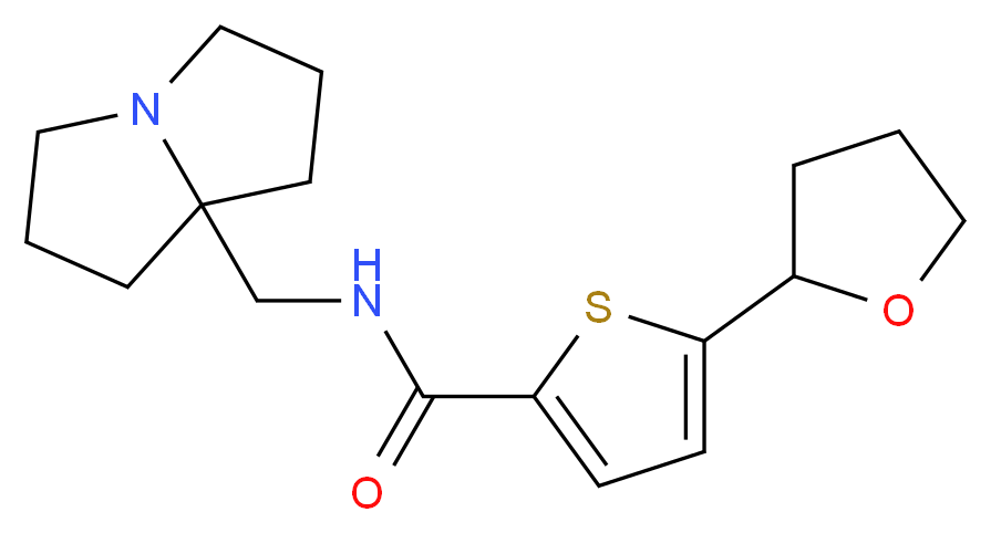 5-(tetrahydro-2-furanyl)-N-(tetrahydro-1H-pyrrolizin-7a(5H)-ylmethyl)-2-thiophenecarboxamide_Molecular_structure_CAS_)
