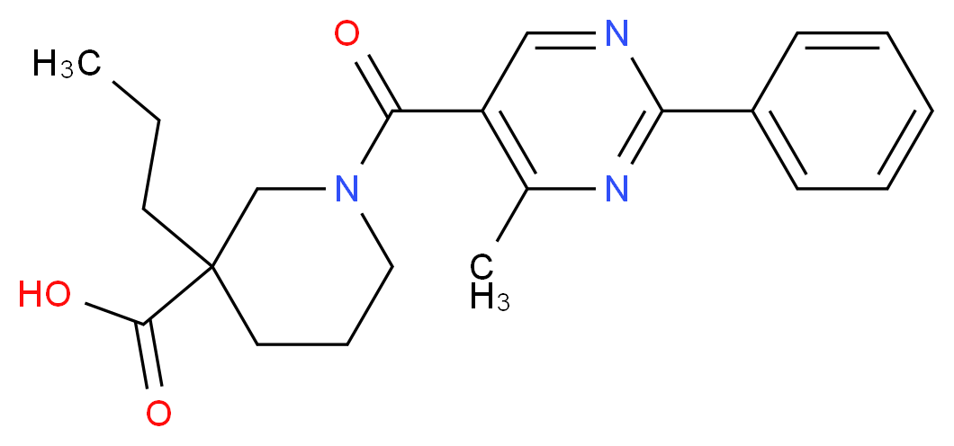 1-[(4-methyl-2-phenylpyrimidin-5-yl)carbonyl]-3-propylpiperidine-3-carboxylic acid_Molecular_structure_CAS_)