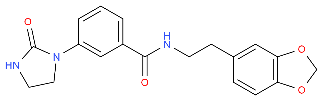 N-[2-(1,3-benzodioxol-5-yl)ethyl]-3-(2-oxoimidazolidin-1-yl)benzamide_Molecular_structure_CAS_)