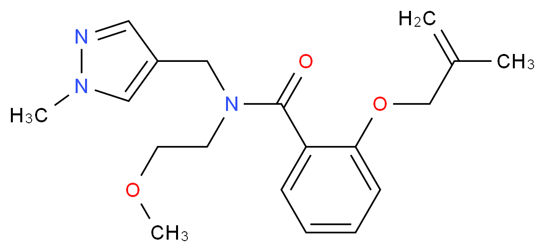 N-(2-methoxyethyl)-2-[(2-methylprop-2-en-1-yl)oxy]-N-[(1-methyl-1H-pyrazol-4-yl)methyl]benzamide_Molecular_structure_CAS_)