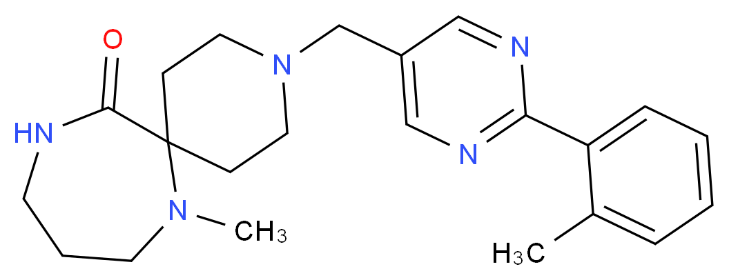 7-methyl-3-{[2-(2-methylphenyl)pyrimidin-5-yl]methyl}-3,7,11-triazaspiro[5.6]dodecan-12-one_Molecular_structure_CAS_)