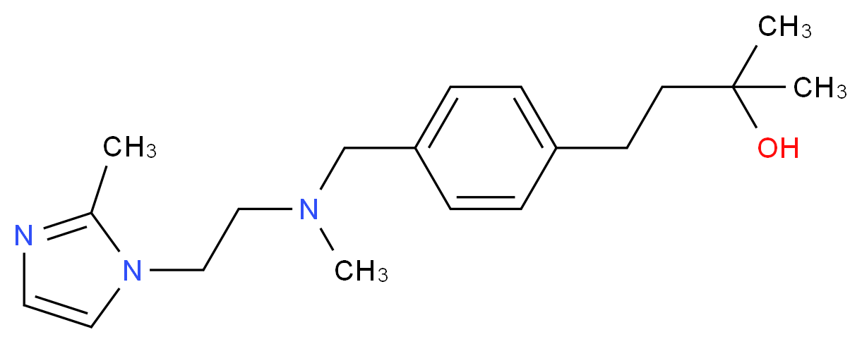 2-methyl-4-[4-({methyl[2-(2-methyl-1H-imidazol-1-yl)ethyl]amino}methyl)phenyl]-2-butanol_Molecular_structure_CAS_)