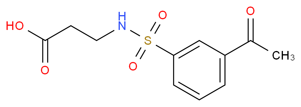3-(3-Acetyl-benzenesulfonylamino)-propionic acid_Molecular_structure_CAS_)