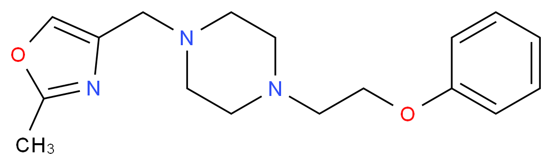 1-[(2-methyl-1,3-oxazol-4-yl)methyl]-4-(2-phenoxyethyl)piperazine_Molecular_structure_CAS_)
