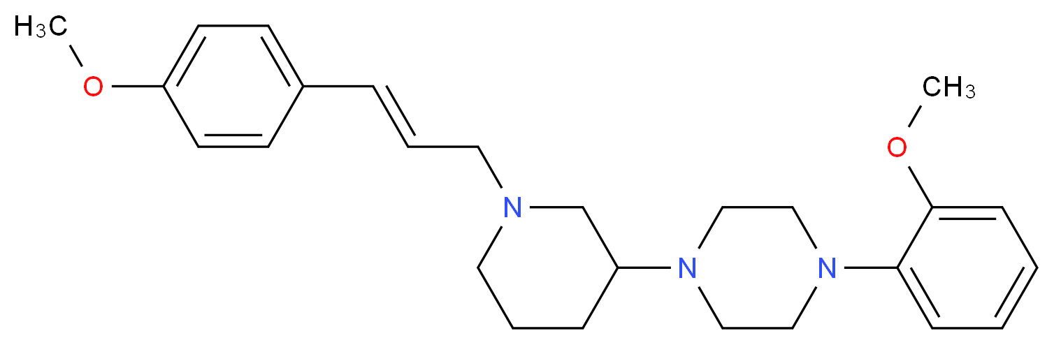 1-(2-methoxyphenyl)-4-{1-[(2E)-3-(4-methoxyphenyl)-2-propen-1-yl]-3-piperidinyl}piperazine_Molecular_structure_CAS_)