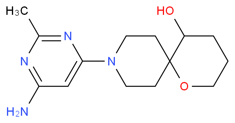 9-(6-amino-2-methylpyrimidin-4-yl)-1-oxa-9-azaspiro[5.5]undecan-5-ol_Molecular_structure_CAS_)