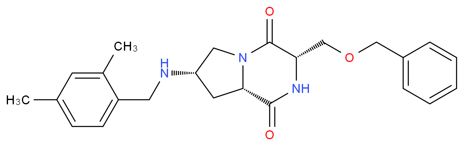 (3S,7S,8aS)-3-[(benzyloxy)methyl]-7-[(2,4-dimethylbenzyl)amino]hexahydropyrrolo[1,2-a]pyrazine-1,4-dione_Molecular_structure_CAS_)