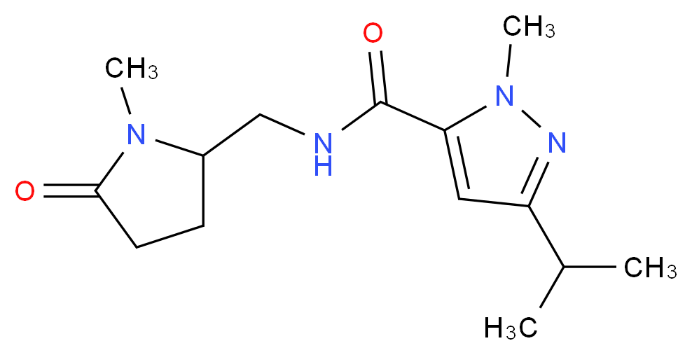 3-isopropyl-1-methyl-N-[(1-methyl-5-oxo-2-pyrrolidinyl)methyl]-1H-pyrazole-5-carboxamide_Molecular_structure_CAS_)