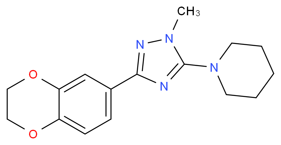 1-[3-(2,3-dihydro-1,4-benzodioxin-6-yl)-1-methyl-1H-1,2,4-triazol-5-yl]piperidine_Molecular_structure_CAS_)