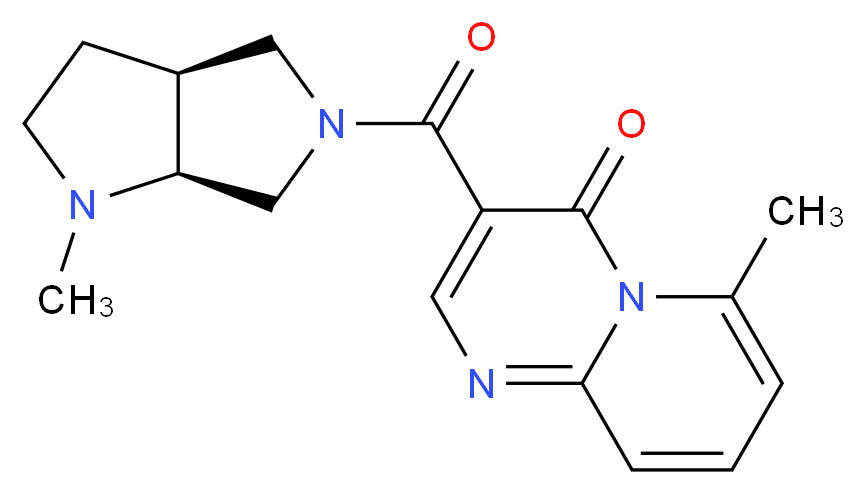 6-methyl-3-{[(3aS,6aS)-1-methylhexahydropyrrolo[3,4-b]pyrrol-5(1H)-yl]carbonyl}-4H-pyrido[1,2-a]pyrimidin-4-one_Molecular_structure_CAS_)