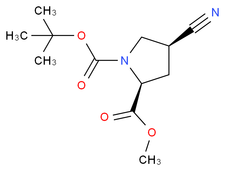 Boc-cis-4-cyano-L-proline methyl ester_Molecular_structure_CAS_487048-28-2)