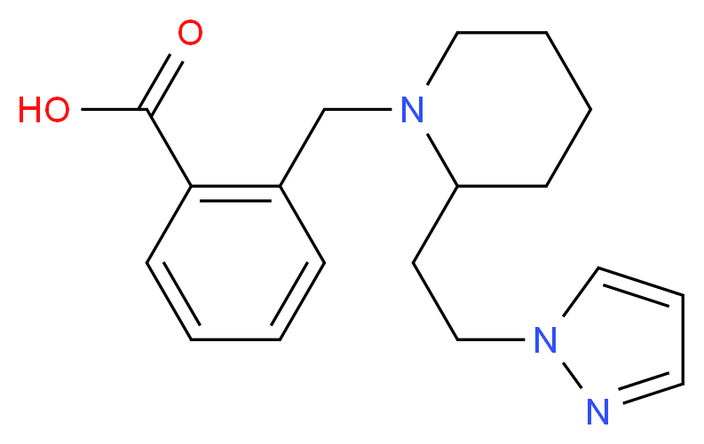 2-({2-[2-(1H-pyrazol-1-yl)ethyl]piperidin-1-yl}methyl)benzoic acid_Molecular_structure_CAS_)