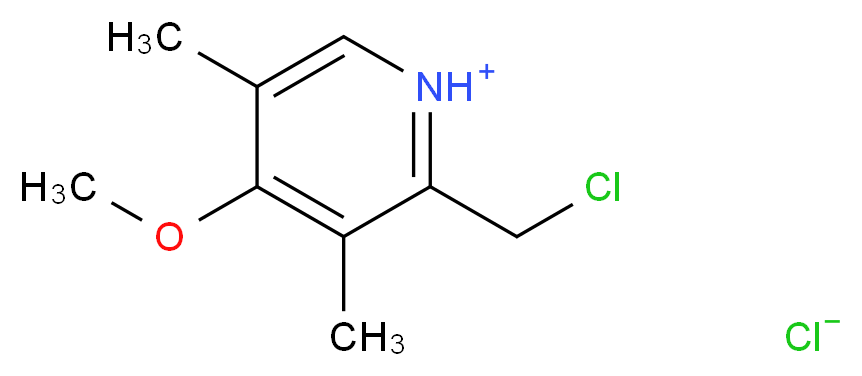 2-Chloromethyl-3,5-dimethyl-4-methoxypyridine hydrochloride_Molecular_structure_CAS_86604-75-3)