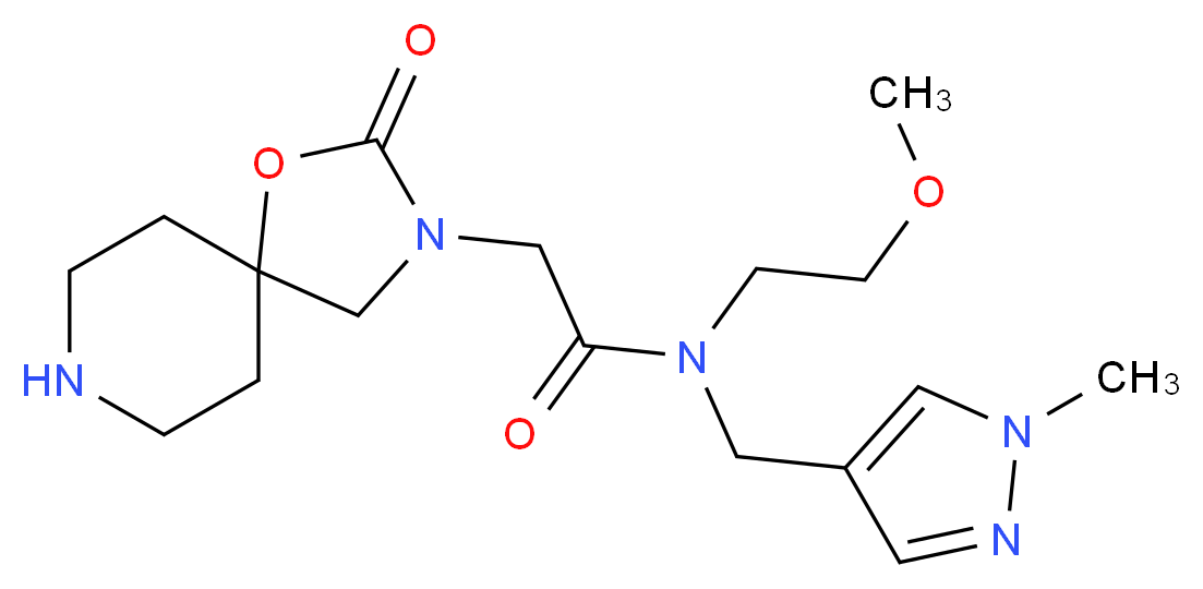N-(2-methoxyethyl)-N-[(1-methyl-1H-pyrazol-4-yl)methyl]-2-(2-oxo-1-oxa-3,8-diazaspiro[4.5]dec-3-yl)acetamide_Molecular_structure_CAS_)