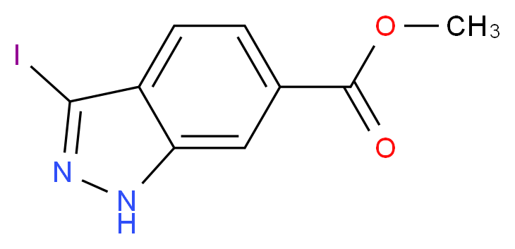 3-Iodo-1H-indazole-6-carboxylic acid methyl ester_Molecular_structure_CAS_885518-82-1)