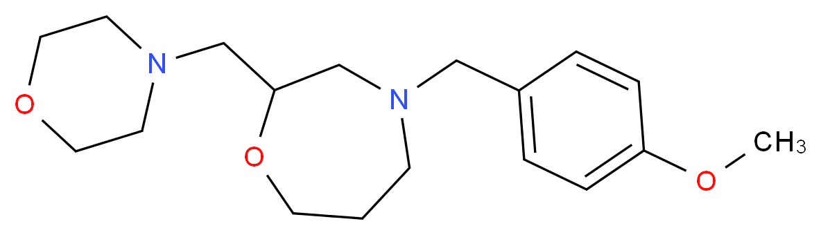 4-(4-methoxybenzyl)-2-(morpholin-4-ylmethyl)-1,4-oxazepane_Molecular_structure_CAS_)