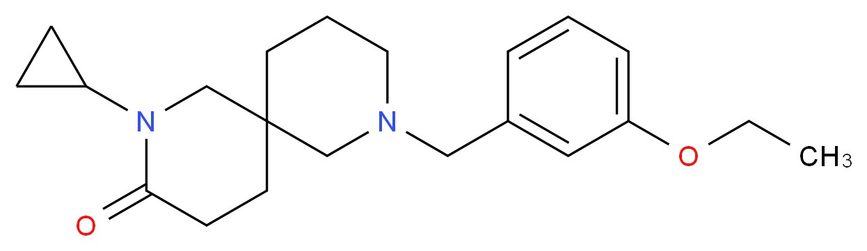 2-cyclopropyl-8-(3-ethoxybenzyl)-2,8-diazaspiro[5.5]undecan-3-one_Molecular_structure_CAS_)