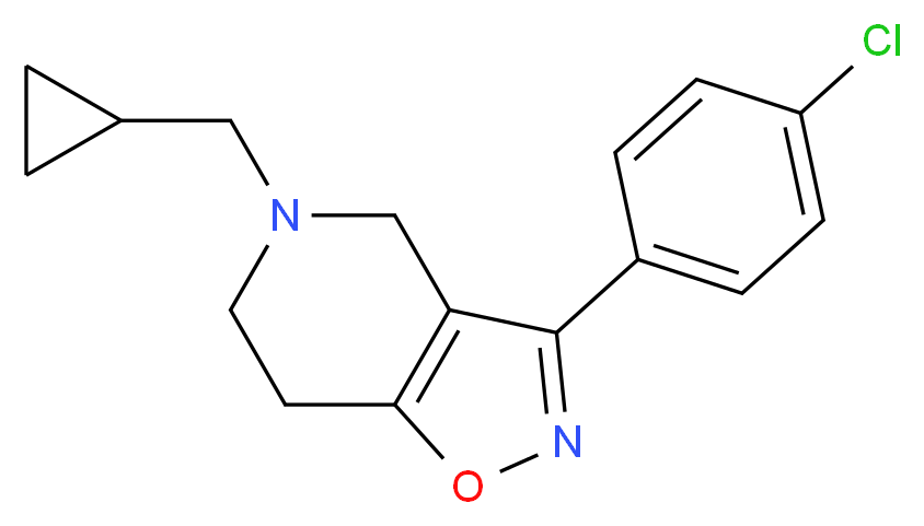 3-(4-chlorophenyl)-5-(cyclopropylmethyl)-4,5,6,7-tetrahydroisoxazolo[4,5-c]pyridine_Molecular_structure_CAS_)