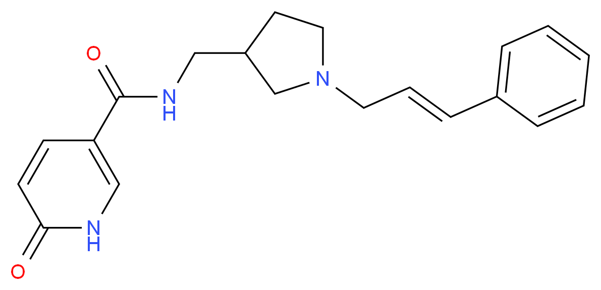 6-oxo-N-({1-[(2E)-3-phenylprop-2-en-1-yl]pyrrolidin-3-yl}methyl)-1,6-dihydropyridine-3-carboxamide_Molecular_structure_CAS_)