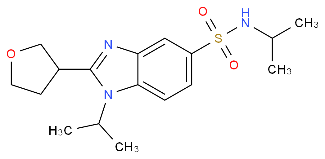 N,1-diisopropyl-2-(tetrahydrofuran-3-yl)-1H-benzimidazole-5-sulfonamide_Molecular_structure_CAS_)