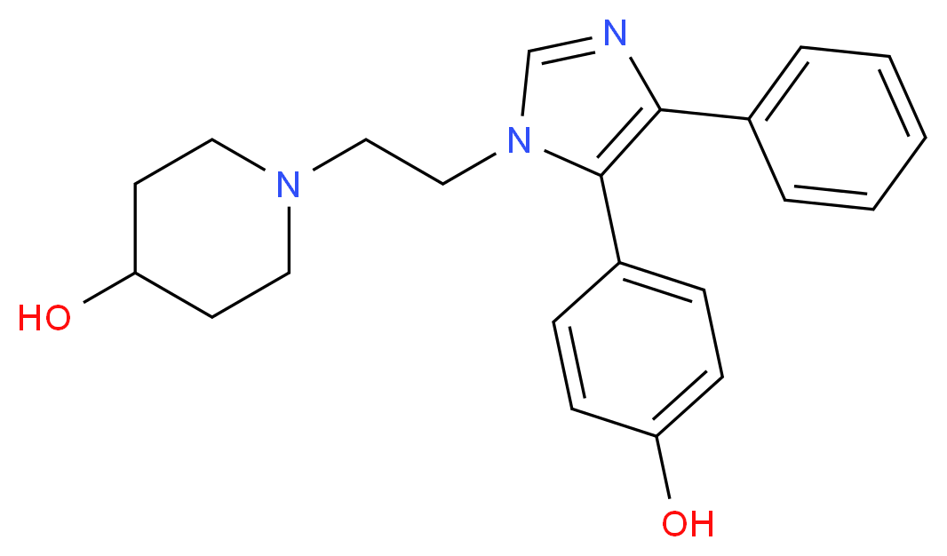1-{2-[5-(4-hydroxyphenyl)-4-phenyl-1H-imidazol-1-yl]ethyl}piperidin-4-ol_Molecular_structure_CAS_)
