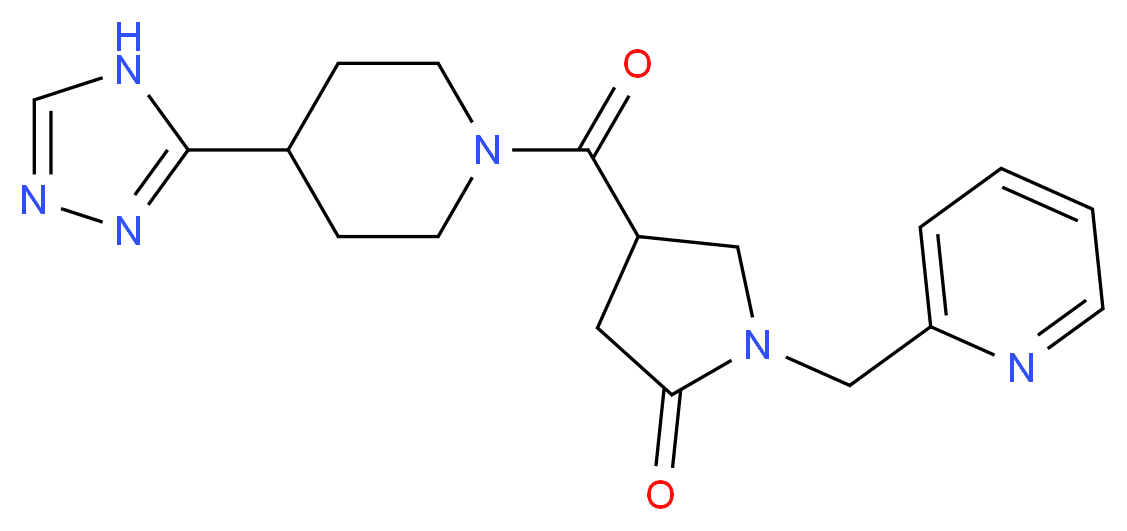 1-(2-pyridinylmethyl)-4-{[4-(4H-1,2,4-triazol-3-yl)-1-piperidinyl]carbonyl}-2-pyrrolidinone_Molecular_structure_CAS_)