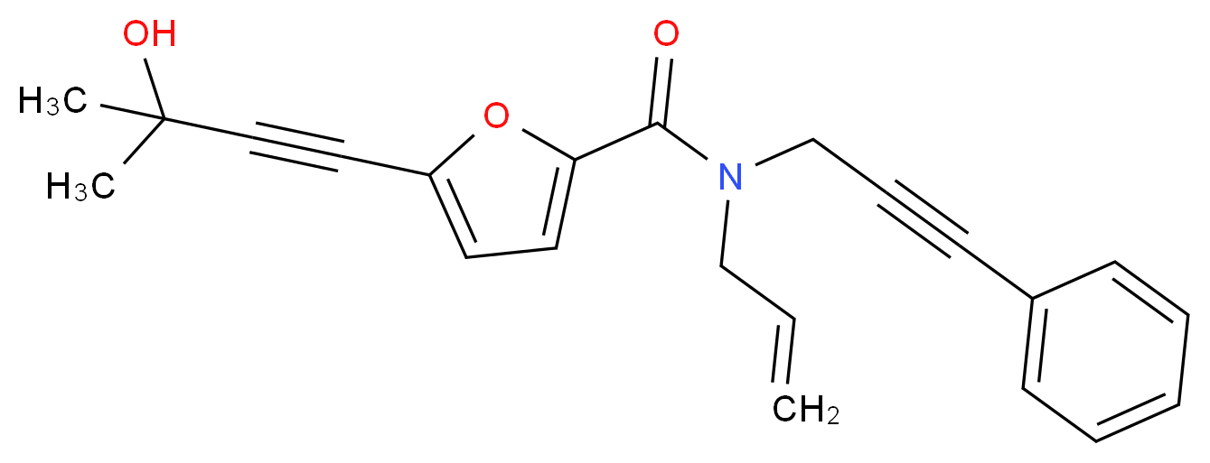 N-allyl-5-(3-hydroxy-3-methylbut-1-yn-1-yl)-N-(3-phenylprop-2-yn-1-yl)-2-furamide_Molecular_structure_CAS_)