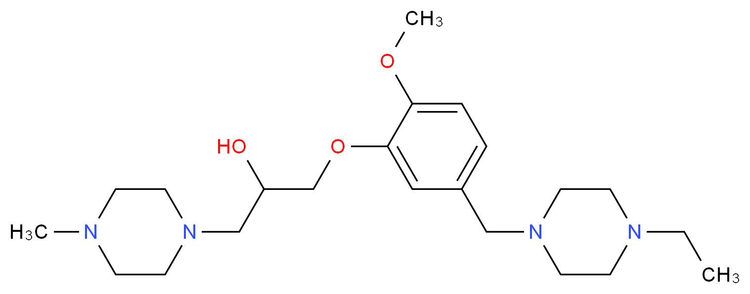 1-{5-[(4-ethyl-1-piperazinyl)methyl]-2-methoxyphenoxy}-3-(4-methyl-1-piperazinyl)-2-propanol_Molecular_structure_CAS_)