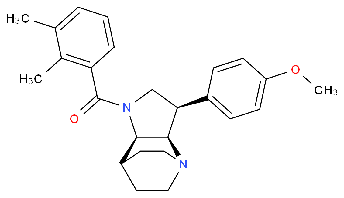 (3R*,3aR*,7aR*)-1-(2,3-dimethylbenzoyl)-3-(4-methoxyphenyl)octahydro-4,7-ethanopyrrolo[3,2-b]pyridine_Molecular_structure_CAS_)