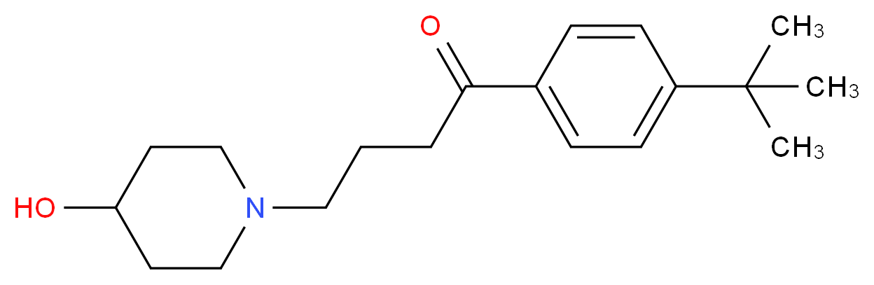 1-[3-(4-tert-Butylbenzoyl)propyl]-4-hydroxypiperidine_Molecular_structure_CAS_97928-18-2)