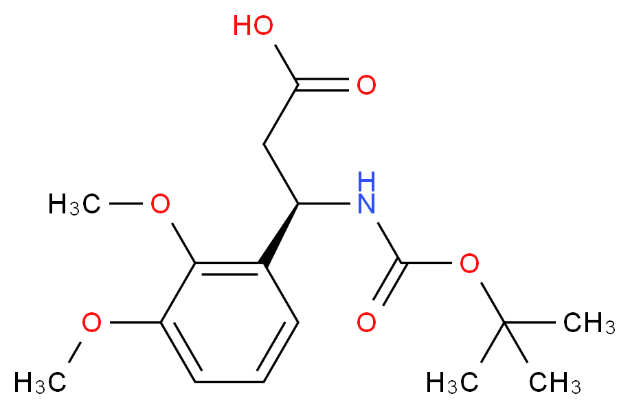 BOC-(R)-3-AMINO-3-(2,3-DIMETHOXY-PHENYL)-PROPIONIC ACID_Molecular_structure_CAS_500788-92-1)