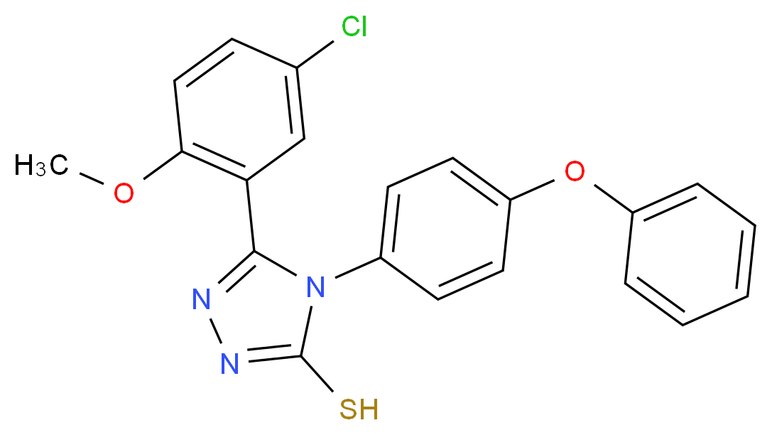 5-(5-Chloro-2-methoxy-phenyl)-4-(4-phenoxy-phenyl)-4H-[1,2,4]triazole-3-thiol_Molecular_structure_CAS_)