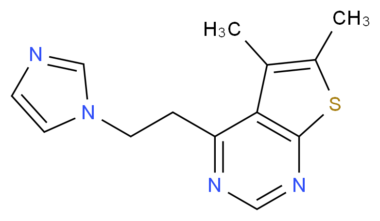4-[2-(1H-imidazol-1-yl)ethyl]-5,6-dimethylthieno[2,3-d]pyrimidine_Molecular_structure_CAS_)
