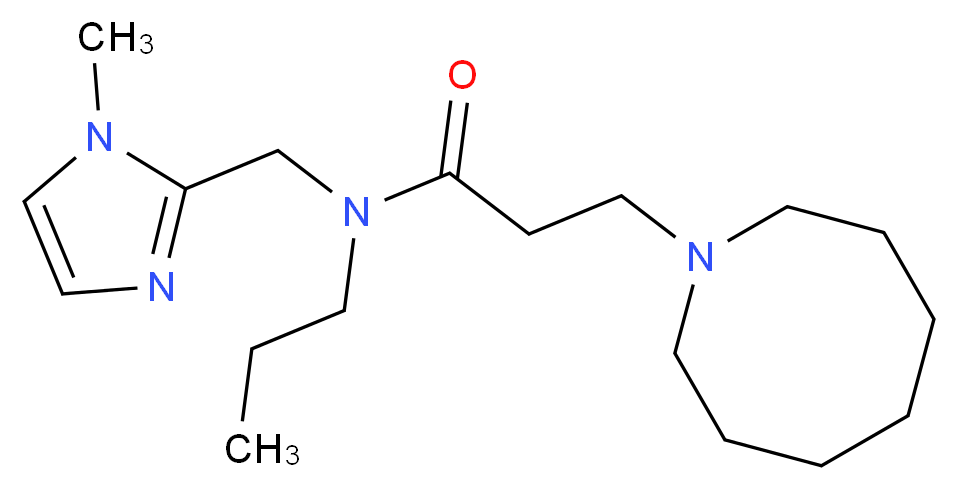 3-azocan-1-yl-N-[(1-methyl-1H-imidazol-2-yl)methyl]-N-propylpropanamide_Molecular_structure_CAS_)