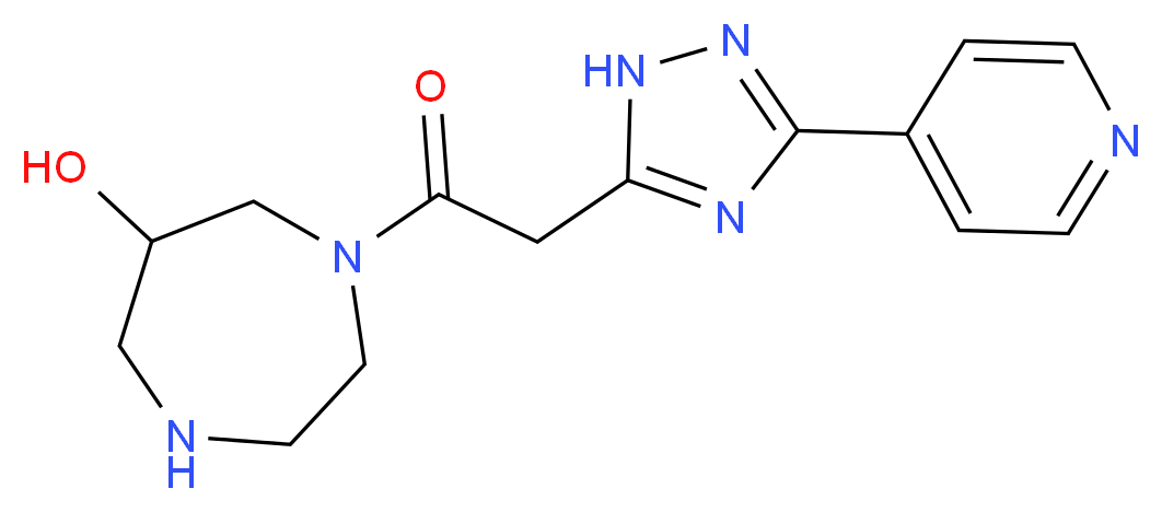 1-[(3-pyridin-4-yl-1H-1,2,4-triazol-5-yl)acetyl]-1,4-diazepan-6-ol_Molecular_structure_CAS_)