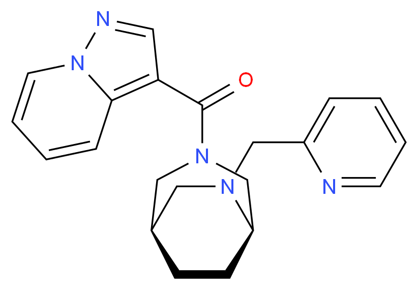 3-{[(1R*,5R*)-6-(2-pyridinylmethyl)-3,6-diazabicyclo[3.2.2]non-3-yl]carbonyl}pyrazolo[1,5-a]pyridine_Molecular_structure_CAS_)