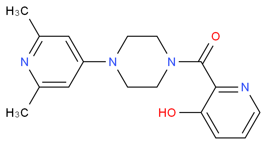 2-{[4-(2,6-dimethylpyridin-4-yl)piperazin-1-yl]carbonyl}pyridin-3-ol_Molecular_structure_CAS_)