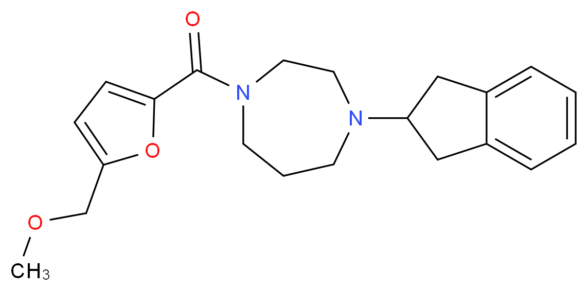 1-(2,3-dihydro-1H-inden-2-yl)-4-[5-(methoxymethyl)-2-furoyl]-1,4-diazepane_Molecular_structure_CAS_)